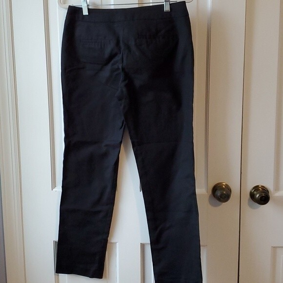 VALERIE BERTINELLI BLACK COTTON STRETCH CROPPED ANKLE PANTS SIZE 6 - Picture 3 of 3